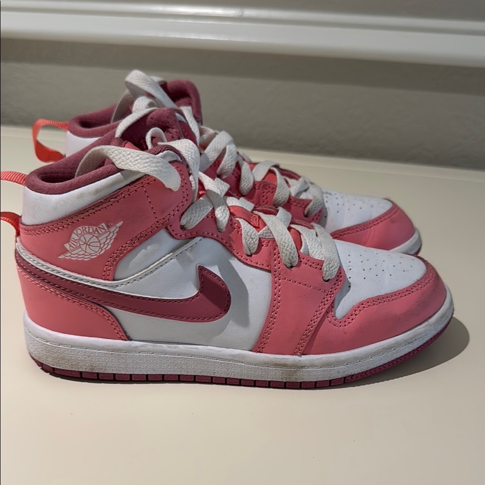 Nike Air Jordan Pink and White High-Tops
